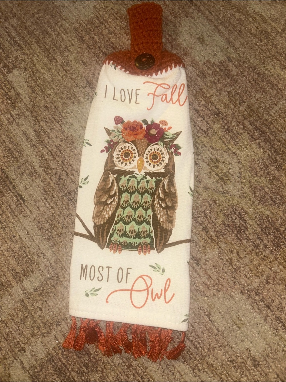 Owl Fall Decorative Kitchen Towel
